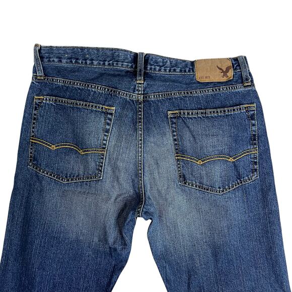American Eagle Outfitters Men’s Relaxed Jeans 34x34 Medium Wash Classic Fit - Picture 5 of 9